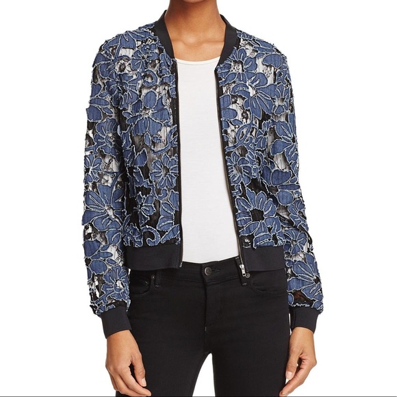 Lucy Paris Jackets & Blazers - Lucy Paris Demi Lace Denim Bomber Jacket